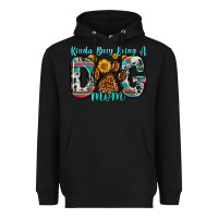 Black kinda busy being a dog mom Heavyweight Hoodie - Zillion Design Studio