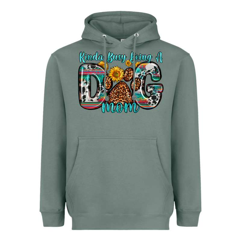 Kinda Busy Being A Dog Mom Heavyweight Hoodie by Zillion Design Studio | Teevron
