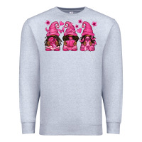 Heather Grey breast cancer afro gnomies Premium Sweatshirt - texasbilliewilder