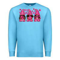 Ocean Blue breast cancer afro gnomies Premium Sweatshirt - texasbilliewilder