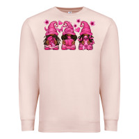 Pale Pink breast cancer afro gnomies Premium Sweatshirt - texasbilliewilder