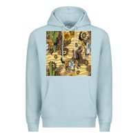 Blue Mist aztec bull skull Premium Hoodie - BundleAndBundleShop