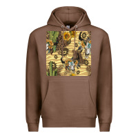 Chestnut aztec bull skull Premium Hoodie - BundleAndBundleShop