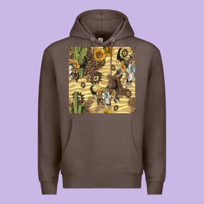 Aztec Bull Skull Premium Hoodie Designed By Bundleandbundleshop