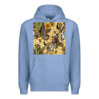 Colony Blue aztec bull skull Premium Hoodie - BundleAndBundleShop