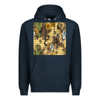 Navy aztec bull skull Premium Hoodie - BundleAndBundleShop