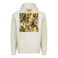 Oatmeal Heather aztec bull skull Premium Hoodie - BundleAndBundleShop