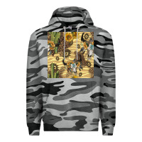 Slate Camo aztec bull skull Premium Hoodie - BundleAndBundleShop