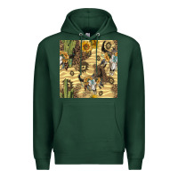 Sports Green aztec bull skull Premium Hoodie - BundleAndBundleShop