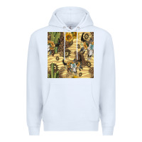 White aztec bull skull Premium Hoodie - BundleAndBundleShop