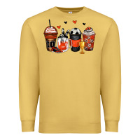 Antique Gold soccer coffee cups Premium Sweatshirt - Zillion Design Studio