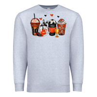 Heather Grey soccer coffee cups Premium Sweatshirt - Zillion Design Studio