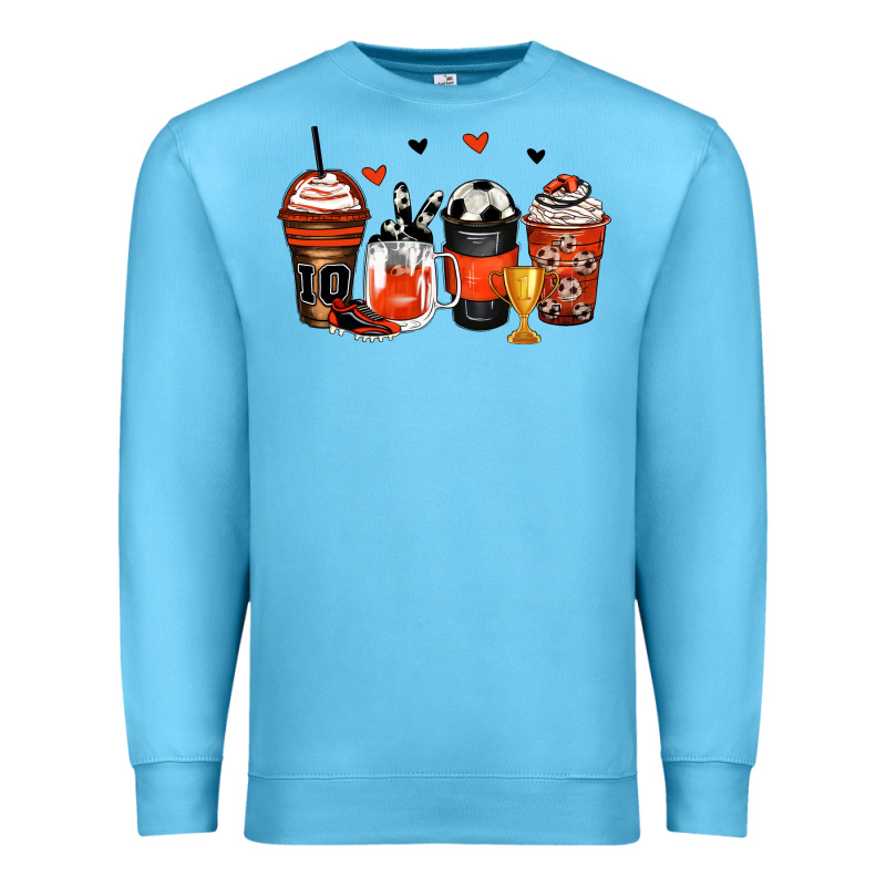 Soccer Coffee Cups Premium Sweatshirt by Zillion Design Studio | Teevron