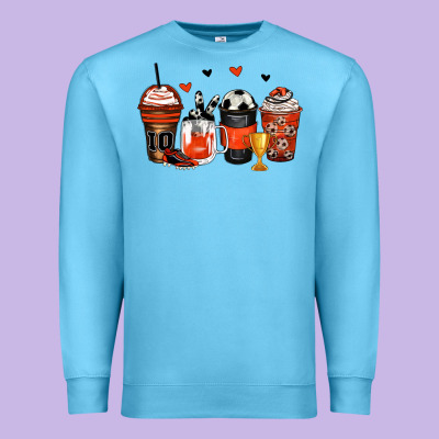Soccer Coffee Cups Premium Sweatshirt Designed By Zillion Design Studio