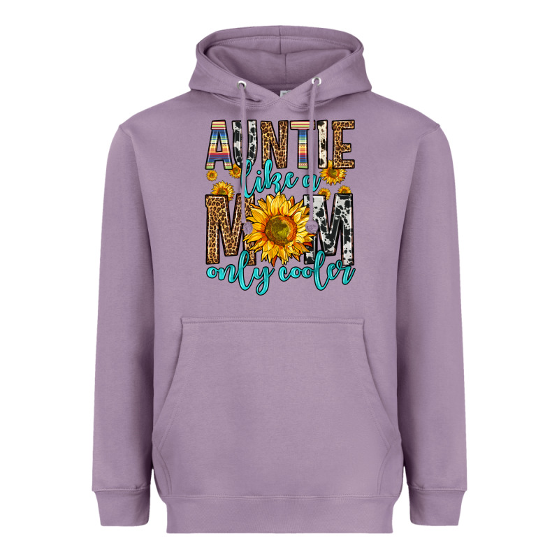 Auntie Like A Mom Only Cooler Heavyweight Hoodie by Zillion Design Studio | Teevron