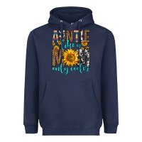 Navy auntie like a mom only cooler Heavyweight Hoodie - Zillion Design Studio
