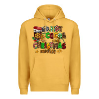 Mustard hot cocoa and christmas movies Premium Hoodie - AdoDesignShop