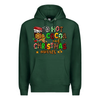 Sports Green hot cocoa and christmas movies Premium Hoodie - AdoDesignShop