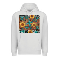 Dove Grey cross gemstone and sunflower Premium Hoodie - Artiststas