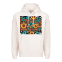 Pale Pink cross gemstone and sunflower Premium Hoodie - Artiststas