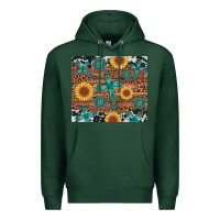 Sports Green cross gemstone and sunflower Premium Hoodie - Artiststas