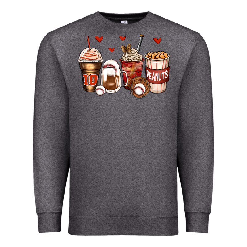 Baseball Coffee Cups Premium Sweatshirt by Zillion Design Studio | Teevron