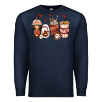 Navy baseball coffee cups Premium Sweatshirt - Zillion Design Studio