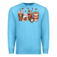 Ocean Blue baseball coffee cups Premium Sweatshirt - Zillion Design Studio