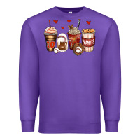 Purple baseball coffee cups Premium Sweatshirt - Zillion Design Studio