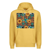 Antique Gold cross gemstone and sunflower Premium Hoodie - Artiststas