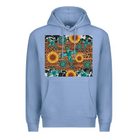 Colony Blue cross gemstone and sunflower Premium Hoodie - Artiststas