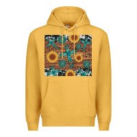 Mustard cross gemstone and sunflower Premium Hoodie - Artiststas