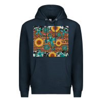 Navy cross gemstone and sunflower Premium Hoodie - Artiststas
