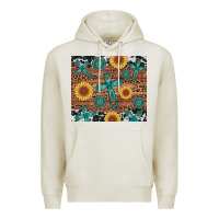 Oatmeal Heather cross gemstone and sunflower Premium Hoodie - Artiststas