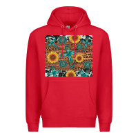 Red cross gemstone and sunflower Premium Hoodie - Artiststas