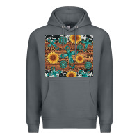 Rock cross gemstone and sunflower Premium Hoodie - Artiststas