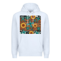 White cross gemstone and sunflower Premium Hoodie - Artiststas