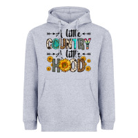 Heather Grey a little country a little hood Heavyweight Hoodie - Zillion Design Studio