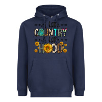 Navy a little country a little hood Heavyweight Hoodie - Zillion Design Studio