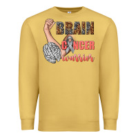 Antique Gold brain cancer warrior Premium Sweatshirt - texasbilliewilder