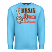Ocean Blue brain cancer warrior Premium Sweatshirt - texasbilliewilder