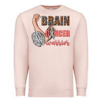 Pale Pink brain cancer warrior Premium Sweatshirt - texasbilliewilder