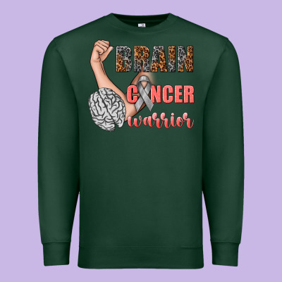 Brain Cancer Warrior Premium Sweatshirt Designed By Texasbilliewilder