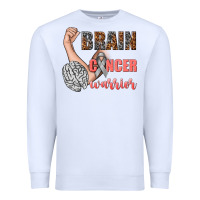 White brain cancer warrior Premium Sweatshirt - texasbilliewilder