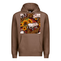 Chestnut pig and barn Premium Hoodie - BundleAndBundleShop