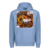 Colony Blue pig and barn Premium Hoodie - BundleAndBundleShop