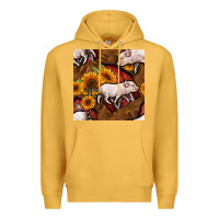 Mustard pig and barn Premium Hoodie - BundleAndBundleShop