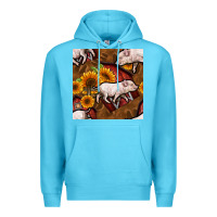Ocean Blue pig and barn Premium Hoodie - BundleAndBundleShop