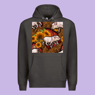 Pig And Barn Premium Hoodie Designed By Bundleandbundleshop