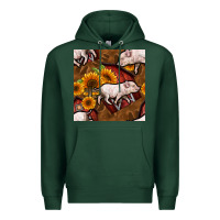 Sports Green pig and barn Premium Hoodie - BundleAndBundleShop
